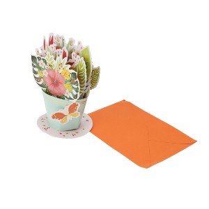 Unique Bargains Greeting Card Rose Red 6.9"x5.1"x0.4" 1 Pc - 1 of 3