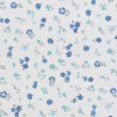 floral white/blues print