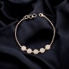Slickblue Women’s 0.8ct CZ Pave Disc Bracelet, Rose Goldtone/Gold/Silver, 7" Chain + 0.5" Extender, Lobster Clasp - 2 of 3