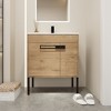 ChicFurnit Bathroom Vanities 30 Inch Convertible Vanity with Soft Close Storage for Bathroom, Brown, 30"*18.3"*35.06" - 2 of 4
