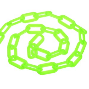 Unique Bargains Adjustable Crowd Control Driveway Plastic Chain Barrier with Snap Hooks - 1 of 4