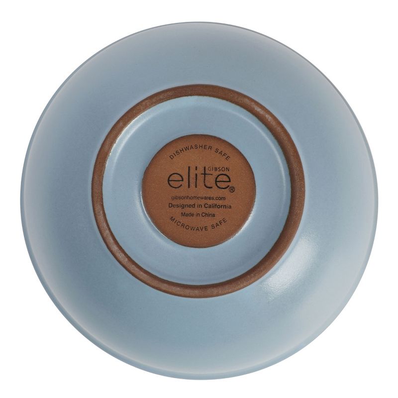 Gibson Elite Dumont 4 Piece Terracota Bowl Set in Light Blue, 5 of 9