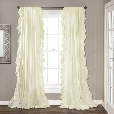 Set of 2 (95"x54") Reyna Window Curtain Panel Ivory - Lush Décor