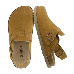 CUSHIONAIRE Brooklyn Women's Suede Clogs - Adjustable Slingback Clog Sandal with Buckle, Memory Foam, Wide Widths - 1 of 4