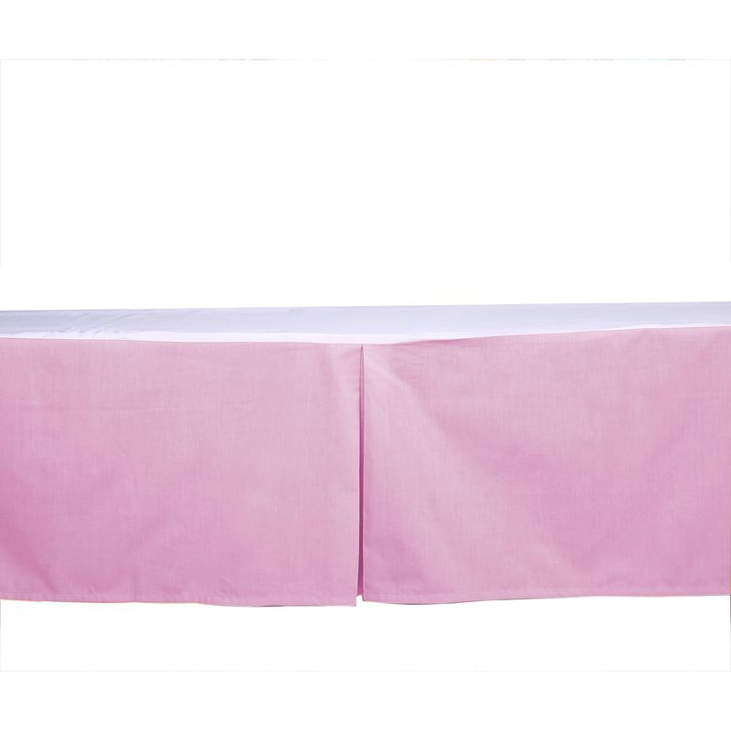 Bacati - Solid Crib/Toddler Bed Skirt - Pink, 3 of 4