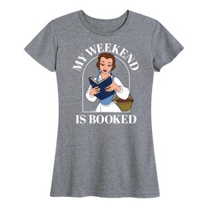 Women's - Disney Princess - Belle My Weekend Is Booked Short Sleeve Graphic T-Shirt - 1 of 4