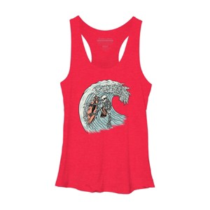 Women's Design By Humans Death Surfer By quilimo Racerback Tank Top - 1 of 3