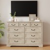 Vipbear farmhouse 9 Drawer Dresser for Bedroom, 52 Inch Wide Modern Dresser TV Stand with Large Drawers & Bar Handles - 3 of 4