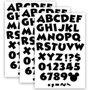 Eureka® Mickey Mouse® Throwback Black Deco Letters, 216 Characters Per Pack, 3 Packs - 1 of 3