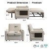 Vipbear 42.5" W Sleeper Sofa Bed with Pull Out Bed,3-in-1 Convertible Sleeper Sofa Chair with Adjustable Reclining Backrest,USB Ports,Side Table - 2 of 4