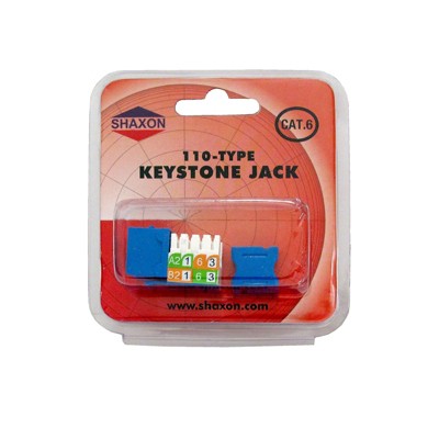 Shaxon Category 6 RJ45/110 568A/B Keystone Jack Blue BM703U810-B