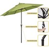 California Umbrella Aluminum Patio Umbrella with Crank and Auto Tilt, Kiwi Olefin Canopy,  9 ft - 3 of 4
