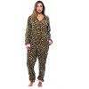 Just Love Womens One Animal Print Adult Bodysuit Hooded Pajamas - 4 of 4