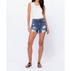 Women's Frayed Hem Distressed Denim Shorts - sneak peek - 4 of 4