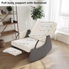 Rocking Recliner Chair with Footrest, Foldable Glider for Nursery & Living Room, Upholstered Armchair with Side Pocket - 4 of 4