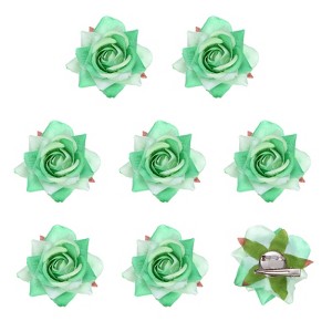 Unique Bargains Durable Velvet Cloth Flower Hair Clips Brooches 8 Pcs - 1 of 4