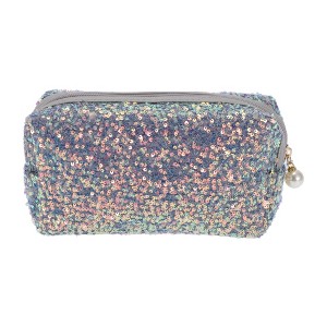 Unique Bargains Women Portable Sparkly Sequin Makeup Bag 1 Pc - 1 of 3