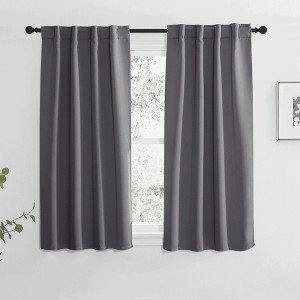 NICETOWN Backtab & Rod Pocket Blackout Thermal Curtain Panels, Set of 2 - 1 of 4