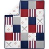 Sweet Jojo Designs Boy Baby Crib Bedding Set - Baseball Patch Red White and Blue 11pc - 2 of 4