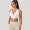 Anna-Kaci Active Women's Crossover V-Neck Sports Bra with Wide Straps and Stretch Support Band - 2 of 4
