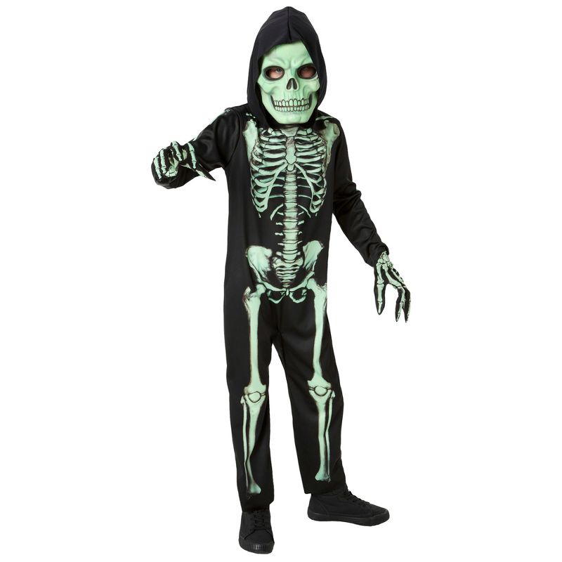 Rubies Glow in the Dark Skeleton Boy's Costume, 2 of 3