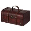 Small Decorative Vintage Storage Box - Wooden Treasure Chest - Measures 7 Inches in Length, 11 Inches in Width, and 5.5 Inches in Height - 2 of 4