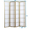 NicBex 4-Panel Room Divider for Home, Divider for Room Separation, Folding Fabric Privacy Screen with Striped Plaid for Office, Silver - 4 of 4
