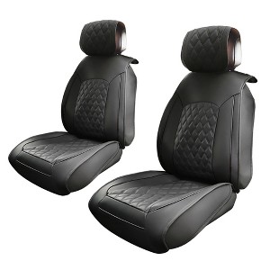 Unique Bargains Car Front Seat Covers Seat Protectors Pad for Toyota Tacoma 05-24 2 Pcs - 1 of 4