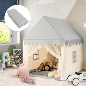 Infans Kids Play Tent Large Playhouse Children Castle Fairy Tent Gift w/ Washable Mat - 1 of 4