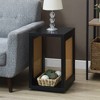 Breighton Home Northfield Admiral Weave End Table with Shelf in Black/Beige Barley - 2 of 4