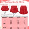 Wikineon 90 Inch Round Tablecloth Red Sequin Table Cloth Glitter Table Cover for Holiday Banquet Dining Wedding Party Decoration - 3 of 4