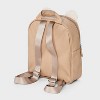Kids' 11" Mini Shearling Bear Backpack - Cat & Jack™ Cream/Brown: Faux plush, Animal Icon, - 2 of 4