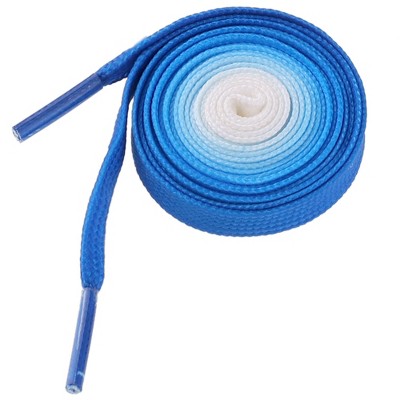 Elerevyo Colorful Gradient Flat Shoelaces Shoestring Shoe Laces for Sneakers 1 Pair