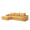 108" Chenille L-Shaped Sectional Sofa with Deep Seating & Removable Pillows - 2 of 4