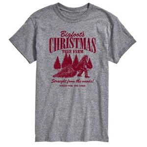 Men's - Instant Message - Bigfoots Christmas Tree Farm Short Sleeve Graphic T-Shirt - 1 of 4