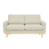 Lycvki 67.7" W Mid-Century Modern Upholstered Tufted Loveseat Sofa With Wooden Legs - 4 of 4