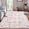 Vintage Rug Non Slip Non Shedding Washable Rug Bordered Printed Low Pile Soft Distressed Foldable Carpet for Bedroom Living Room Office Nursery - 3 of 4