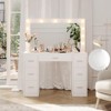 Makeup Vanity Desk with Mirror, 43"W Large Dressing Table with 7 Drawers, Modern Makeup Vanity Table for Bedroom Small Space - 2 of 4