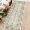 Washable Botanical Area Rug Soft Boho Farmhouse Floor Carpet Non Slip Floral Print Indoor Kitchen Rugs for Living Room - 3 of 4