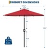 ODK Market Umbrella, 7.5Ft Heavy Duty Outdoor,Steel Pole, Push Button Tilt, Easy Crank Lift, Weather-Resistant Polyester Canopy, 6-Rib Frame for Patio - 2 of 4