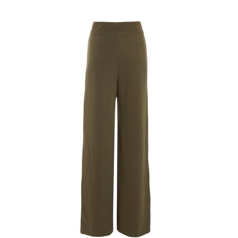 QUIZ Women's Olive Green Buckle Detail Palazzo Pant, 5 of 7