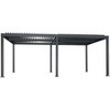 PURPLE LEAF  Outdoor Louvered Pergola with Adjustable Metal Roof for Patio Backyard Garden Grey Hardtop Gazebo - 2 of 4