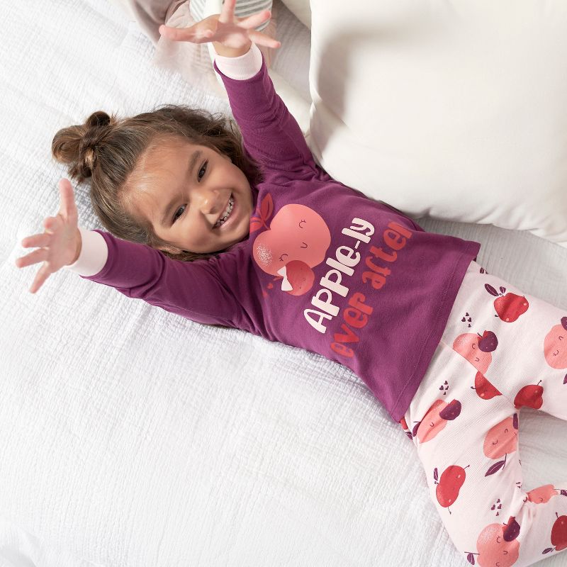Gerber Infant & Toddler Girls' Snug Fit Cotton Pajamas, 4-Piece Set, 4 of 10