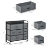 FONTOI Storage Cube Dresser with 5 Drawers, Bedroom Organizer Unit, Shelf Tower with Bins for Living Room, Closets, Dark Gray, 11.5"*31"*31.5" - 3 of 4