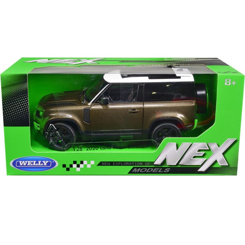 2020 Land Rover Defender Brown Metallic with White Top "NEX Models" 1/26 Diecast Model Car by Welly, 3 of 4