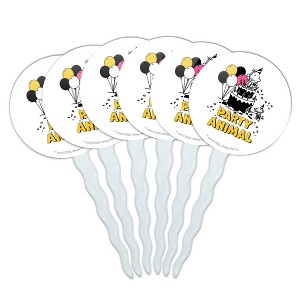 Diary of a Wimpy Kid Party Animal Cupcake Picks Toppers Decoration Set of 6 - 1 of 4