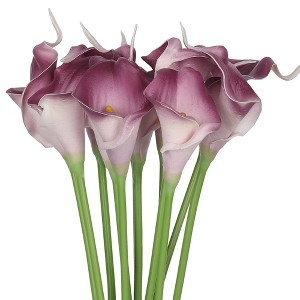 Unique Bargains Durable Decor Artificial Calla-Lily Flowers 15.3" 12 Pcs - 1 of 4