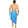 LA LEELA Men's Patriotic 4th of July USA Flag Swimwear Summer Sarong Swim Trunk Pareo Beach Wrap One Size Sea Allover Stars - 2 of 4