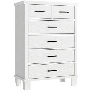 Dresser for Bedroom with 6 Drawers, 45" Tall Grey Chests of Drawers with Storage, Large Drawer Dresser for Closet - 1 of 4