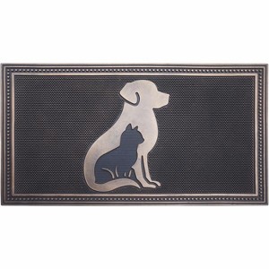 A1HC All Weather Rubber Door Mat, 18”X30”, Dirt Grabber Durable Welcome Doormat, Low Profile Entryway Mats for Home - 1 of 4